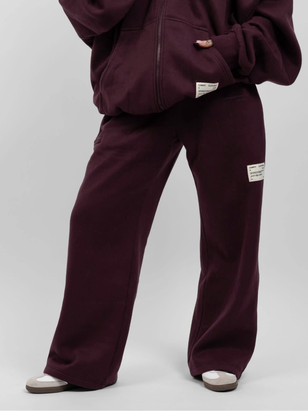 Cmfrt Maroon Affirmation Unisex Straight Leg Sweatpants Size Large